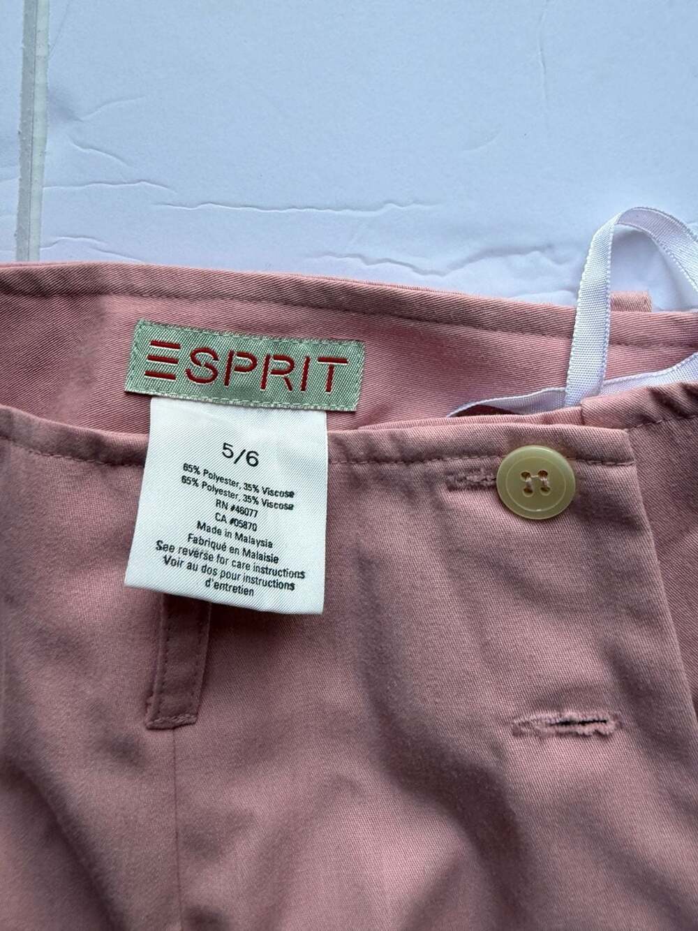 Esprit Women's Pastel Pink Midi Skirt with Side Button Detail